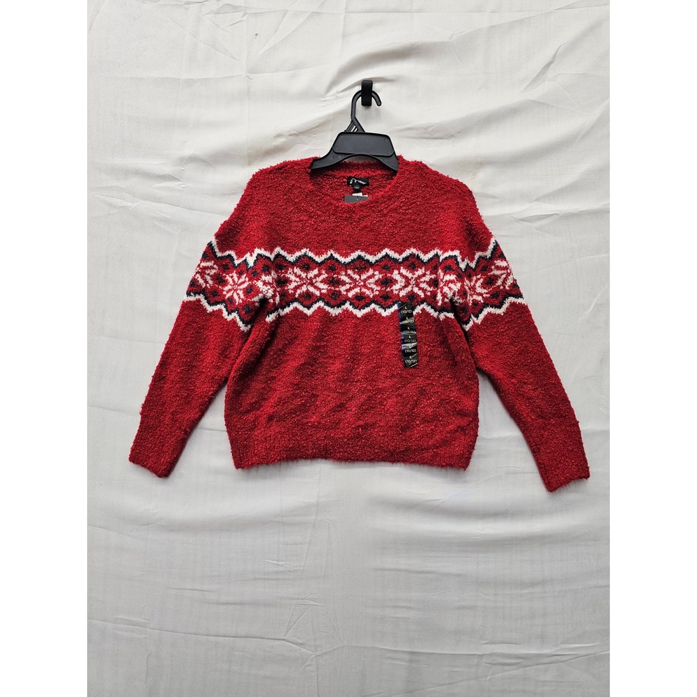 Art Class Girls Fair Isle Pullover Sweater Red Polyester Blend Casual Size Large